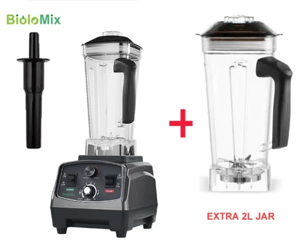 BioloMix 3HP 2200W Heavy Duty Commercial Grade Timer Blender Mixer Juicer Fruit Food Processor Ice Smoothies BPA Free 2L Jar - Image 9